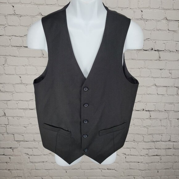 Giorgio Fiorelli Fine Tailor Black Buttoned Classic Suit Vest Waist Coat Size 38 - Picture 1 of 10